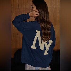 Coast 2 Coast Navy NY Blue Crewneck Sweater